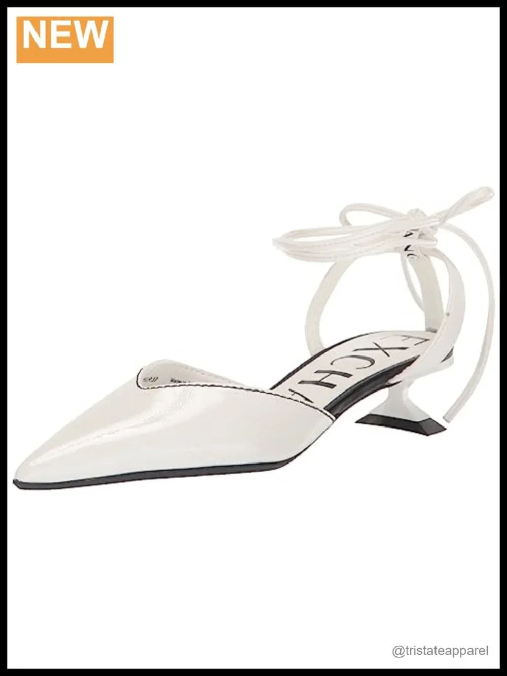 Kitten Heel Lace Up Pointed Toe Ankle Strap Sandals